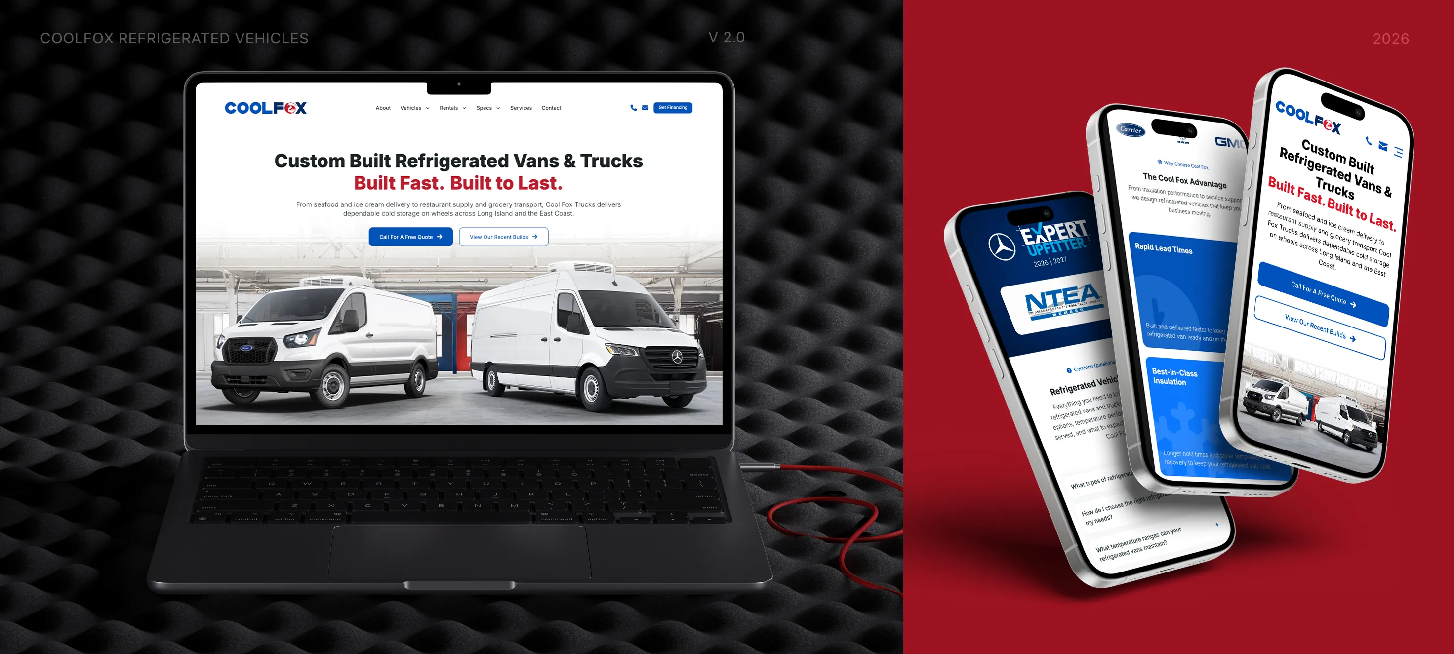 CoolFox Refrigerated Vehicles website redesign