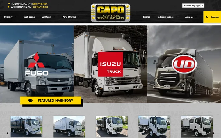 Capo Truck Equipment homepage
