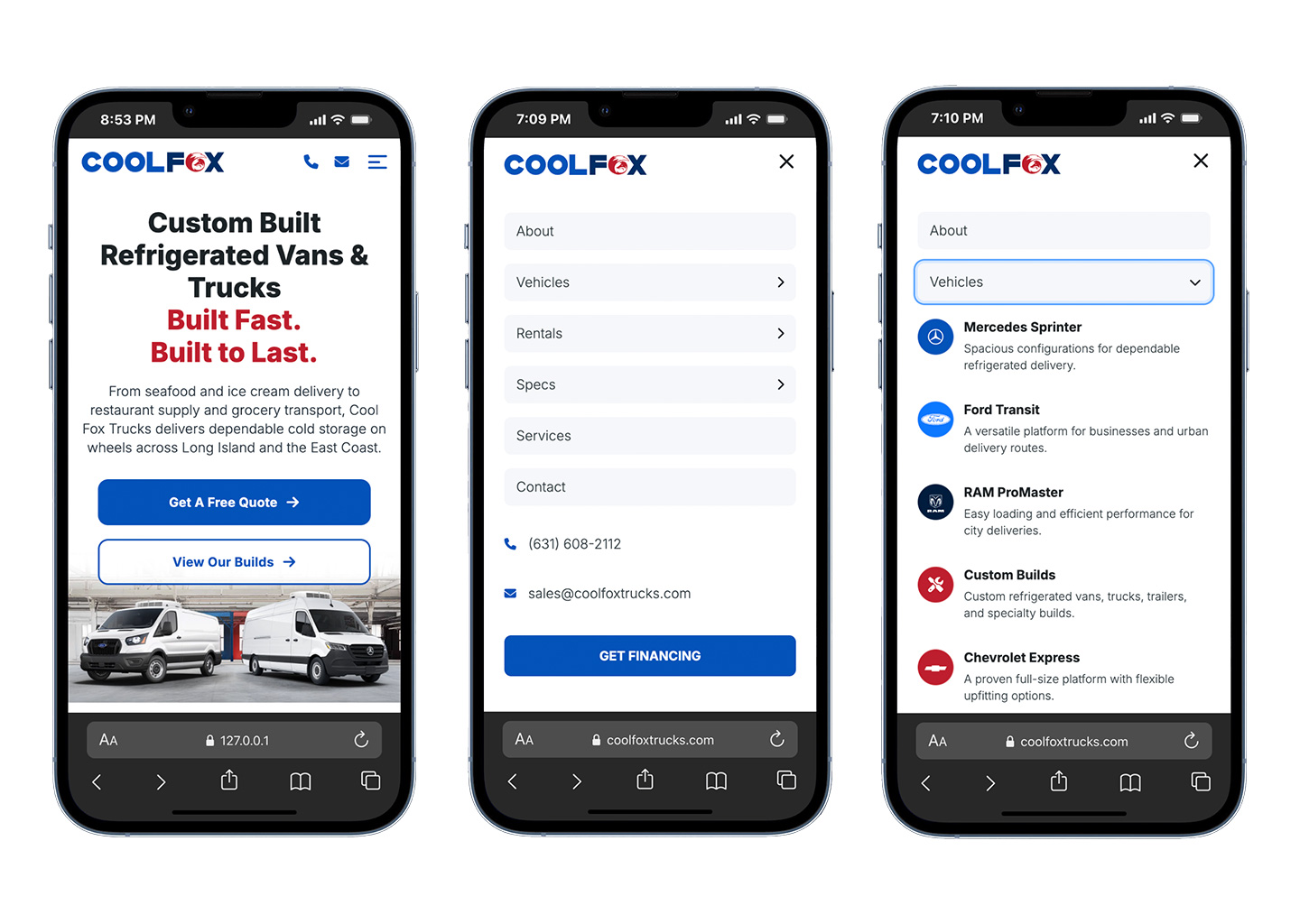 Redesigned Cool Fox desktop and mobile navigation