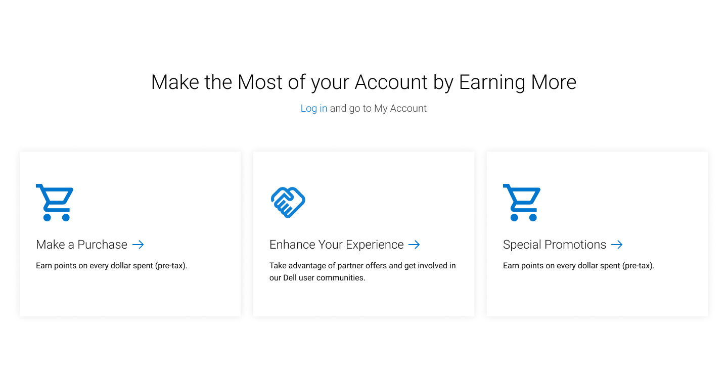 Dell Rewards final account value section