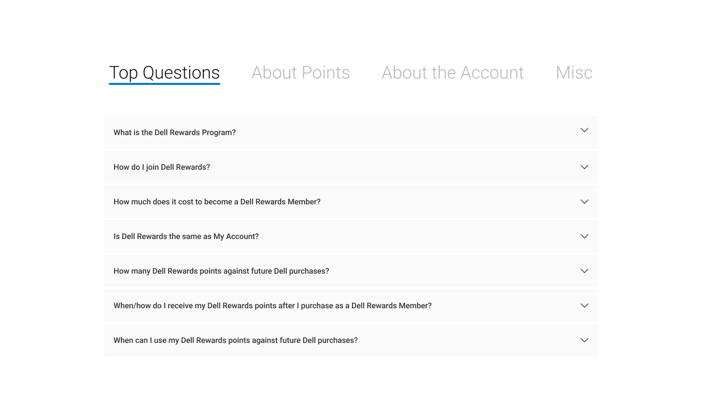 Dell Rewards final FAQ section