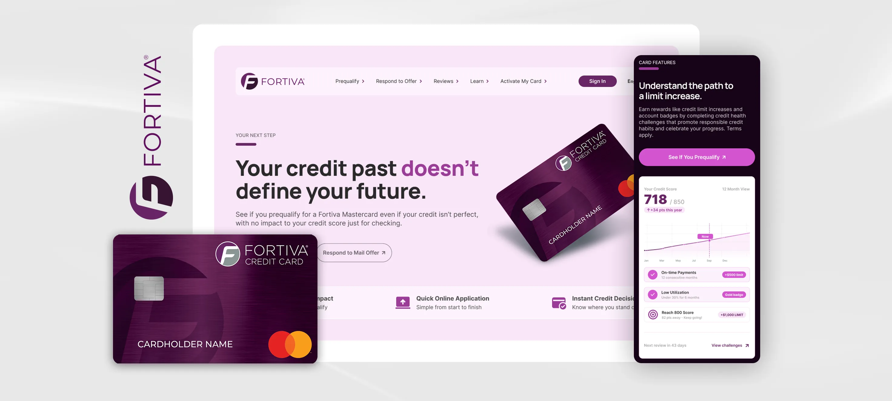 Fortiva Mastercard landing page and application experience