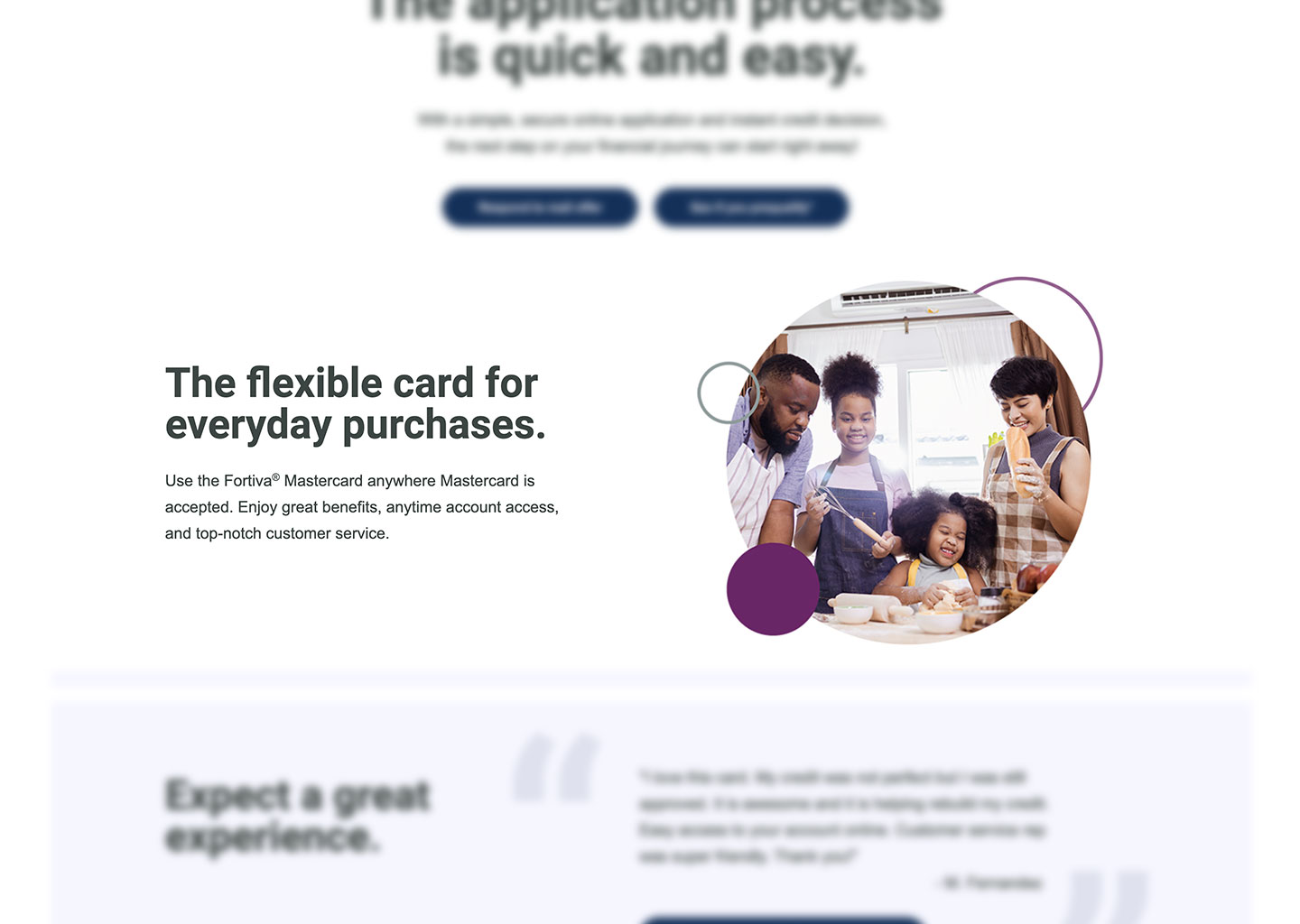 Original Fortiva section claiming great benefits without listing any
