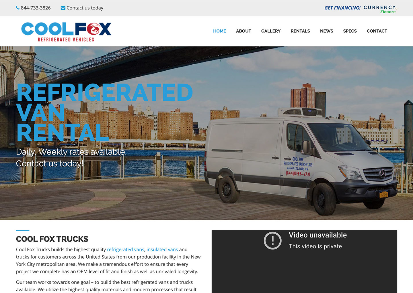 Original Cool Fox homepage with rotating hero messaging and no clear primary CTA