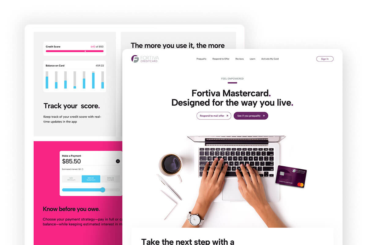 Fortiva Mastercard Landing Page