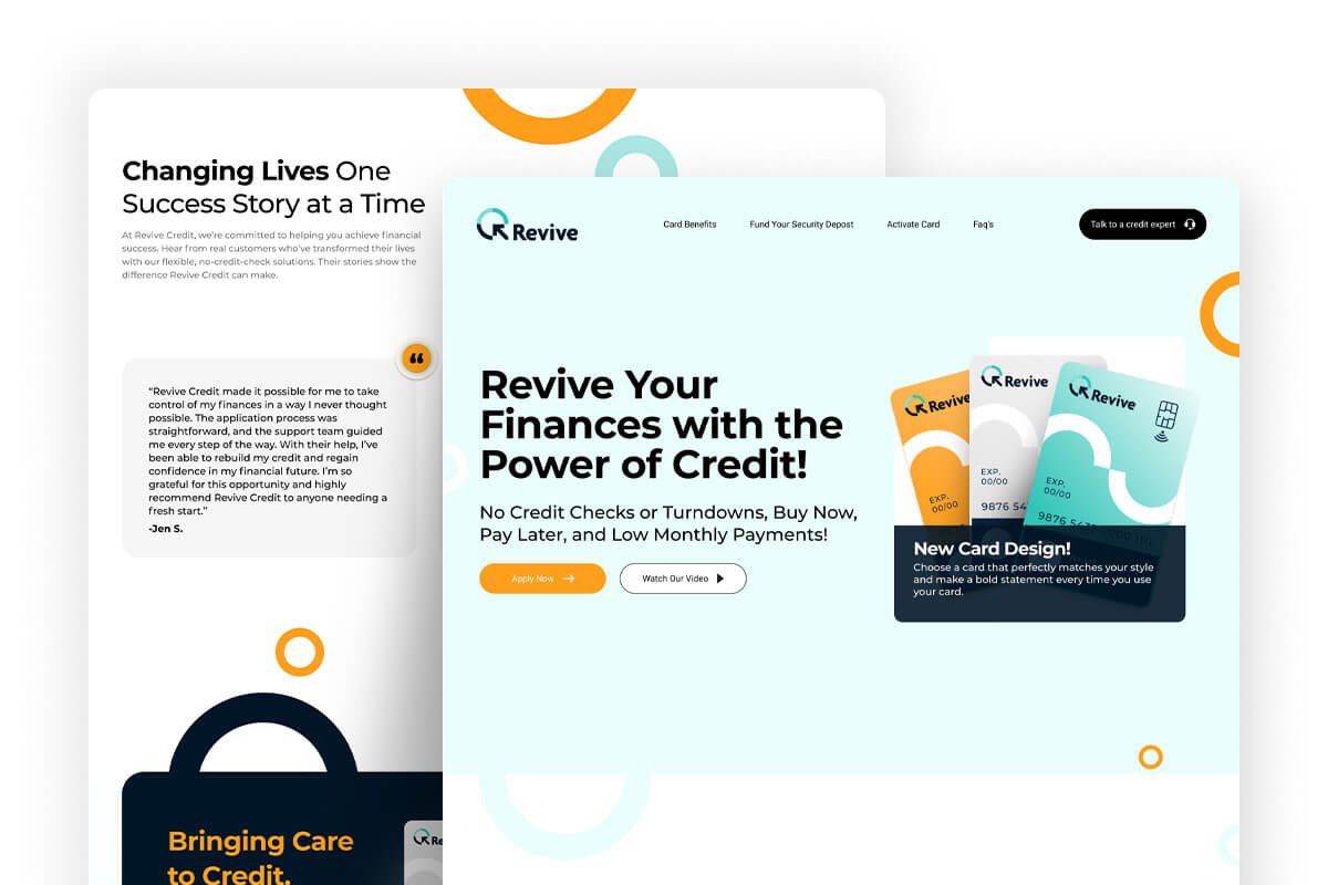 Revive Credit Landing Page